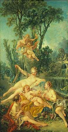 丘比特被俘`Cupid a Captive (c.1754) by François Boucher