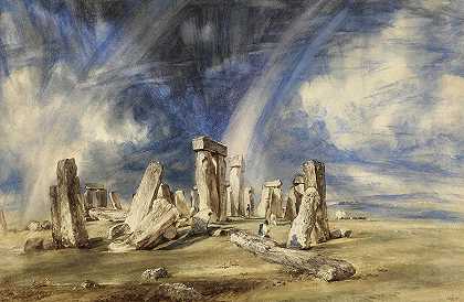 巨石阵，1835年`Stonehenge, 1835 by John Constable
