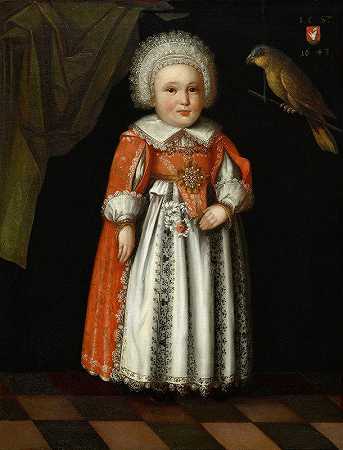 Johanna Katharina Steiger，2岁`Johanna Katharina Steiger, Aged 2 (1643) by Albrecht Kauw