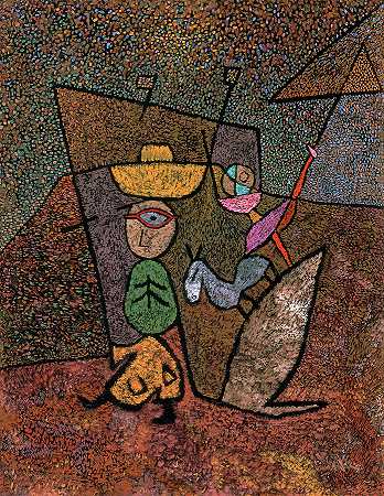 旅行马戏团，1937年`Traveling Circus, 1937 by Paul Klee