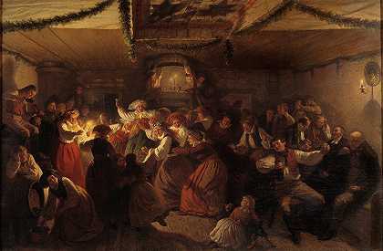 温克的婚礼派对`A Wedding Party from Vingåker (1857) by Wilhelm Wallander