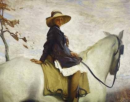 乡村骑手`The Village Rider by John Christen Johansen