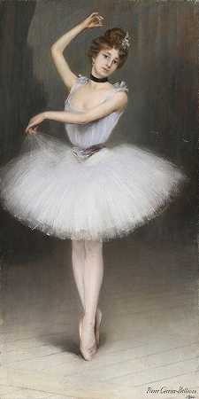 芭蕾舞演员`A Ballerina (1900) by Pierre Carrier-Belleuse