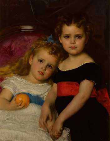有两个姐妹`Portait des deux soeurs (1871) by Alexandre Cabanel