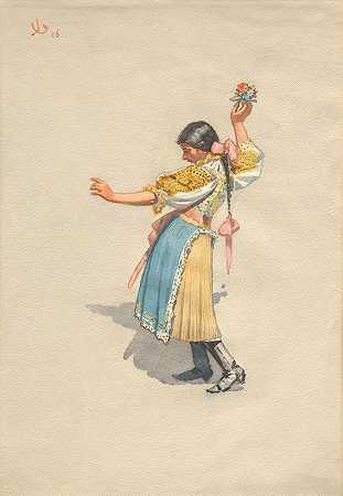 来自Pieťany的舞者`Dancer from Piešťany (1926) by Joža Úprka