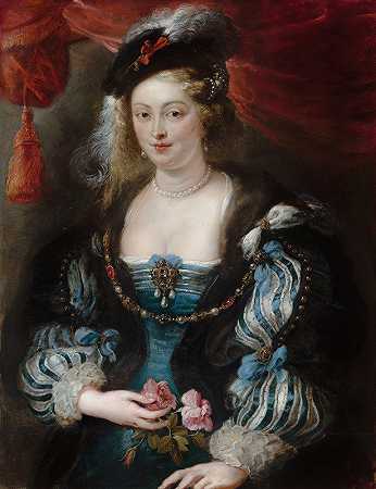 一位年轻女子的肖像`Portrait of a Young Woman (1620 ~ 1630) by Peter Paul Rubens