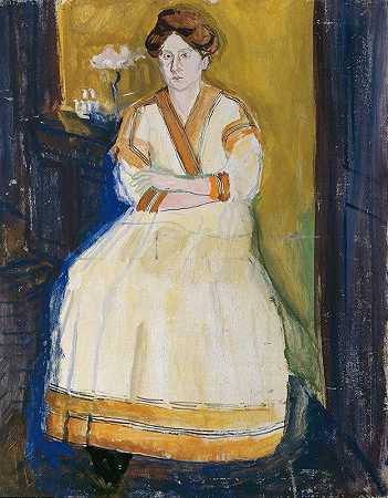 玛蒂尔德·舍恩伯格`Mathilde Schönberg (1907) by Richard Gerstl