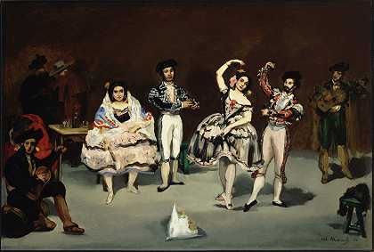 西班牙芭蕾舞团`Spanish Ballet by Édouard Manet
