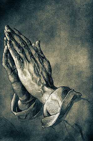 使徒之手研究，1508年`Study of the Hands of an Apostle, 1508 by Albrecht Durer