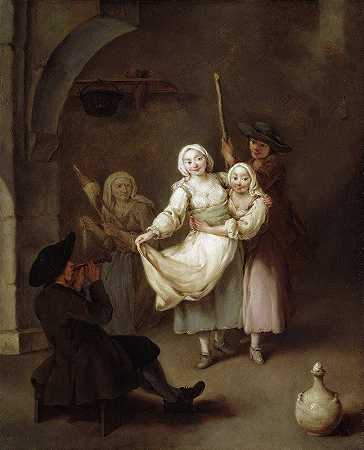 舞蹈`The Dance (c. 1750) by Pietro Longhi
