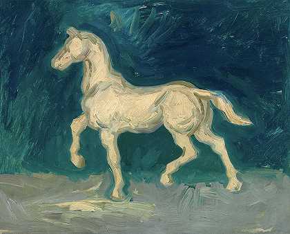 马，1886年`Horse, 1886 by Vincent Van Gogh