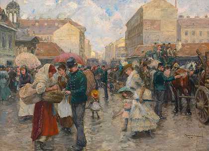最喜欢的台词（1890）`Die Favoritenlinie (im Jahre 1890) (1913) by Wilhelm Gause