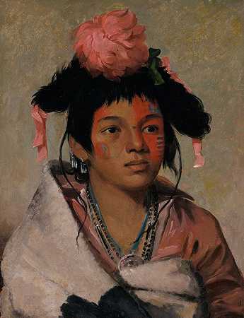 Daddy-Dauk-O-Ko-Daugh，伟大的酋长，一个男孩`Tcha~Káuk~O~Ko~Máugh, Great Chief, a Boy (1831) by George Catlin