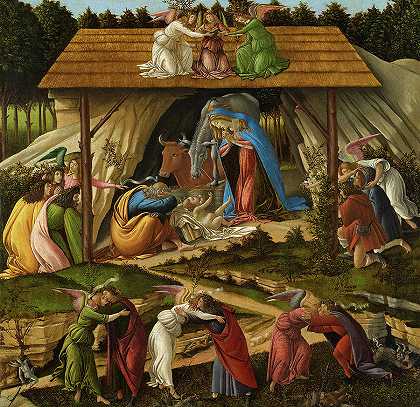 神秘的诞生，1500-1501年`Mystic Nativity, 1500-1501 by Sandro Botticelli
