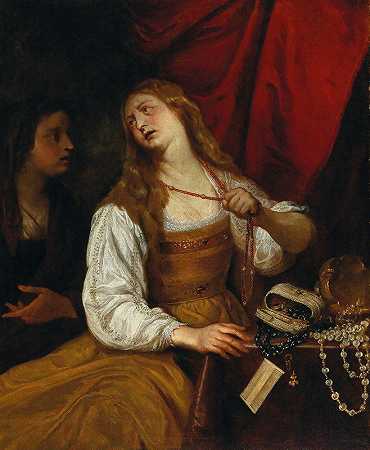 玛丽·抹大拉的皈依`The Conversion of Mary Magdalene by Giovanni Andrea de&; Ferrari