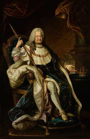 斯坦尼斯劳斯·莱斯钦斯基肖像`Portrait Stanislaus Leszczyński (18th Century) by After Jean Girardet