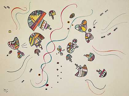 无标题，1944年`Untitled, 1944 by Wassily Kandinsky