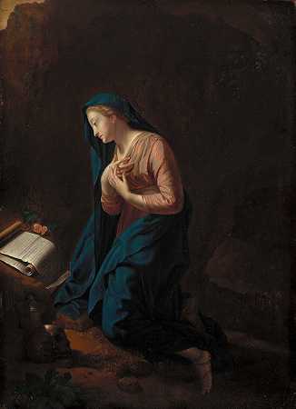 忏悔的抹大拉`The Repentant Magdalene (1711) by Pieter Van Der Werff