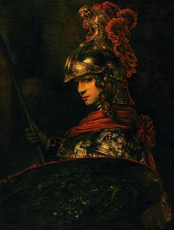 雅典娜`Pallas Athena by Rembrandt Harmensz van Rijn