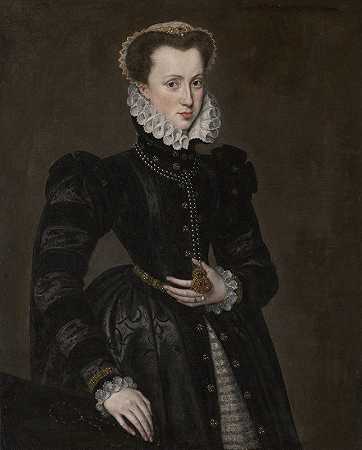 宫女画像`Portrait of a Court Lady (1560) by Follower of Antonis Mor