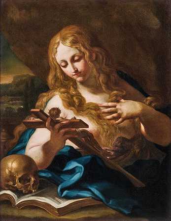 忏悔的玛丽·抹大拉`The Penitent Mary Magdalene by Sebastiano Conca