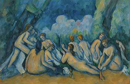 沐浴者，1905年`Bathers, 1905 by Paul Cezanne