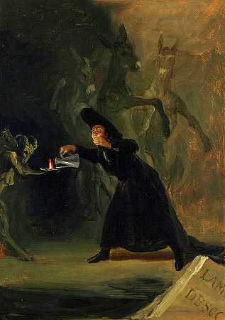 一个被强行施了魔法的场景`A Scene from, The Forcibly Bewitched by Francisco de Goya