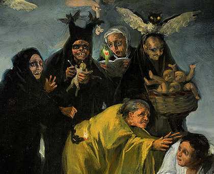 女巫安息日，1797-1798`The Witches\’ Sabbath, 1797-1798 by Francisco Goya