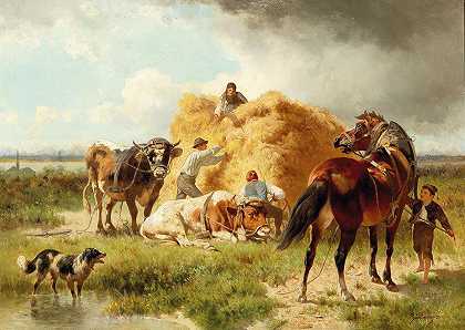 收获现场`Harvest Scene by Conrad Bühlmayer