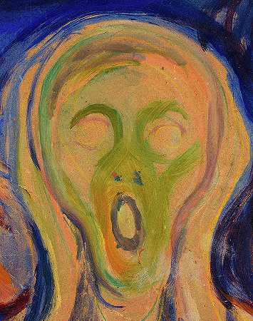 脸，尖叫声`Face, The Scream by Edvard Munch