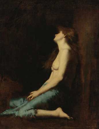 玛丽抹大拉`Mary Magdalene (1880) by Jean-Jacques Henner