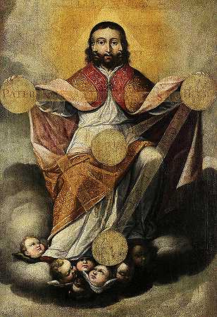 三位一体的象征`Symbol of the Trinity by Gregorio Vasquez