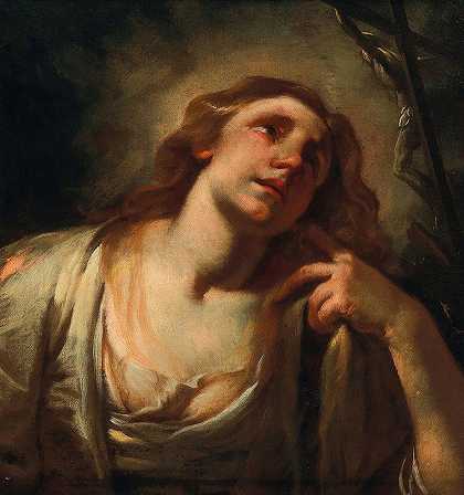 忏悔的玛丽·抹大拉`The Penitent Mary Magdalene by Gioacchino Assereto