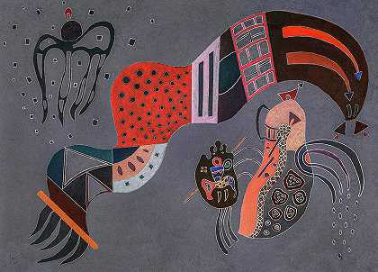 缓和的势头`Tempered Momentum by Wassily Kandinsky