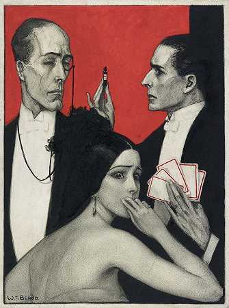 瞧，杰克，他说，他的举止狂野而疯狂`See, Jack, he said, his manner wild and delirious (1922) by Wladyslaw Theodore Benda