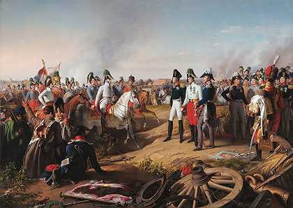 1813年10月18日莱比锡战役后的胜利宣言`Declaration of victory after the Battle of Leipzig on 18 October 1813 (1839) by Johann Peter Krafft