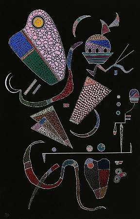 无标题，黑人，1941年`Untitled, Black, 1941 by Wassily Kandinsky