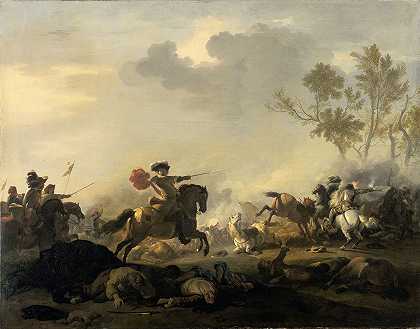 骑兵突击`Cavalry Attack (1680 ~ 1700) by Jan Van Huchtenburg