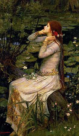 奥菲莉亚，1894年`Ophelia, 1894 by John William Waterhouse