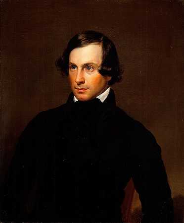 布洛吉特先生的肖像`Portrait of Mr. Blodgett (circa 1840) by Allen Smith Jr.