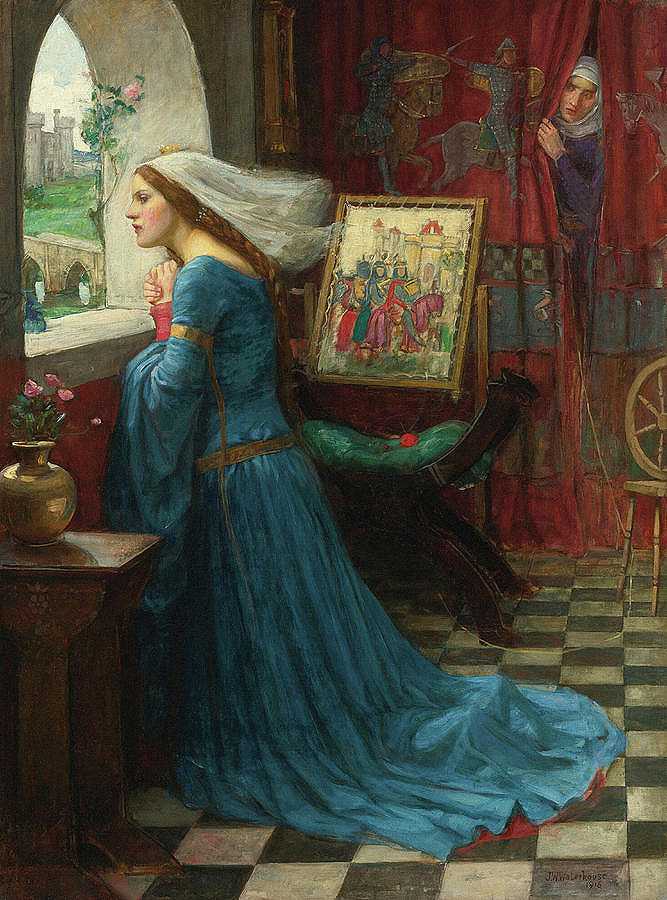 美丽的罗莎蒙德`The Fair Rosamund by John William Waterhouse