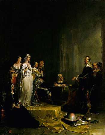 女王面前的哥伦布`Columbus before the Queen (1841) by Peter Frederick Rothermel