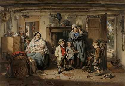 米瑟利斯·拜恩`Mitherless Bairn (1861) by Samuel Cousins