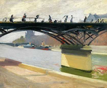 艺术之桥，1907年`The Bridge of Arts, 1907 by Edward Hopper