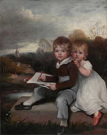 波登的孩子们`The Bowden Children by John Hoppner