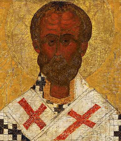 圣尼古拉斯奇才`Saint Nicholas the Wonderworker by Russian Icon