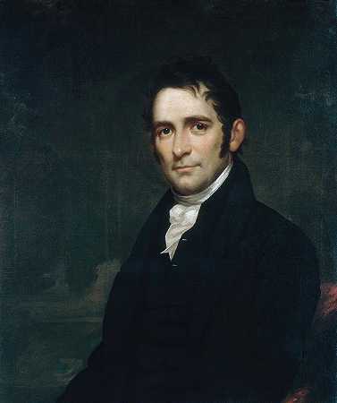 约翰·布罗德海德·罗梅恩牧师`The Reverend John Brodhead Romeyn (ca. 1817–20) by Samuel Lovett Waldo