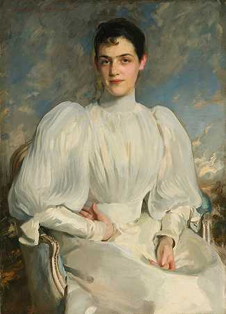 艾尔西·瓦格`Elsie Wagg (Circa 1893) by John Singer Sargent