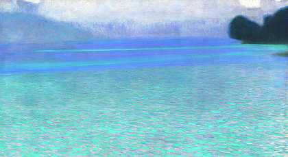 阿特西湖`Attersee Lake by Gustav Klimt