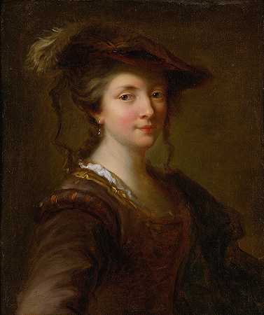 一位女士的肖像，据说是路易丝·朱莉·德奈斯，德梅利伯爵夫人`Portrait of a Lady, Said To Be Louise Julie De Nesle, Comtesse De Mailly by Alexis Grimou